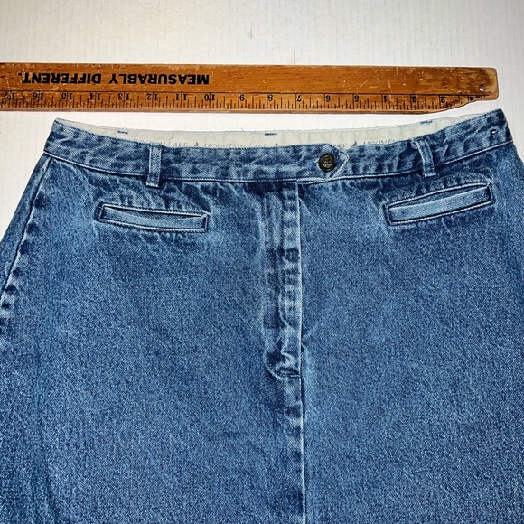Vintage Woman’s Long Length Denim Skirt Y2K Woman’s Size 16 35.5 “ Length Modest - Picture 4 of 5